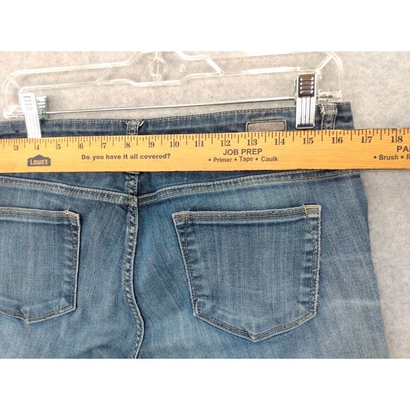 KUT from the Kloth Women Farrah Baby Bootcut Jeans 10 Blue Distressed 33x29 - Picture 8 of 12